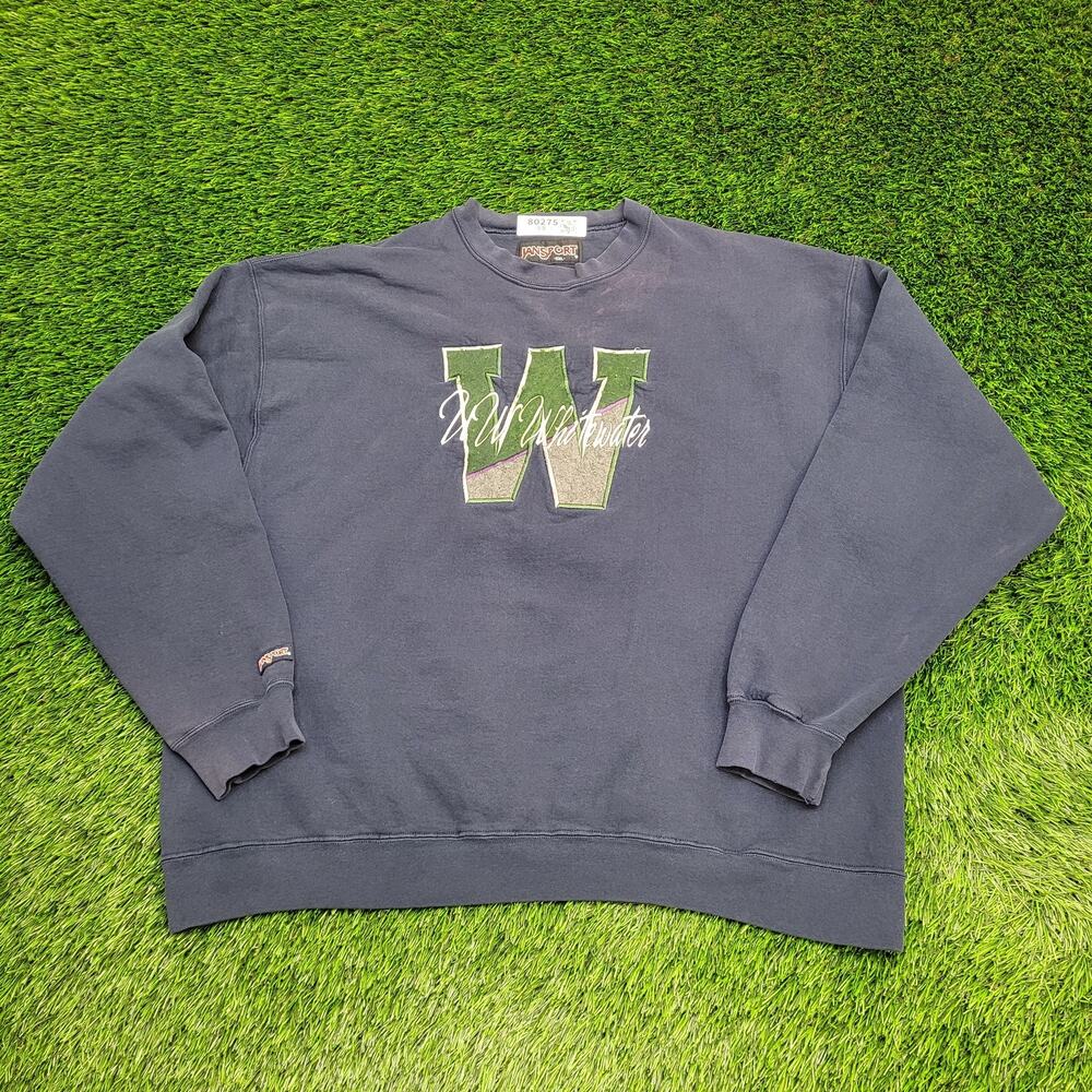 Vintage 90s UW Whitewater Sweatshirt 2XL 27x28 Baggy Blue